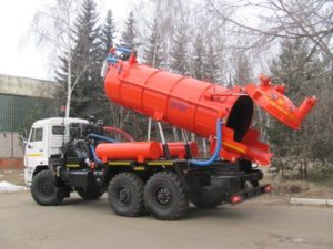 откачка септиков, камаз илосос, машина для откачки выгребных ям, откачать воду из колодца, фото № 000355